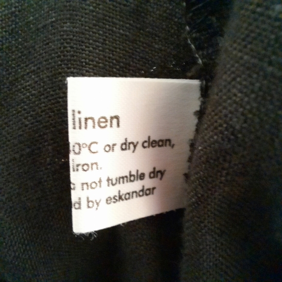 ESKANDAR Samurai Pants Linen Japanese Wide Leg Pants Pockets Palazzo Culotte M - Picture 9 of 9